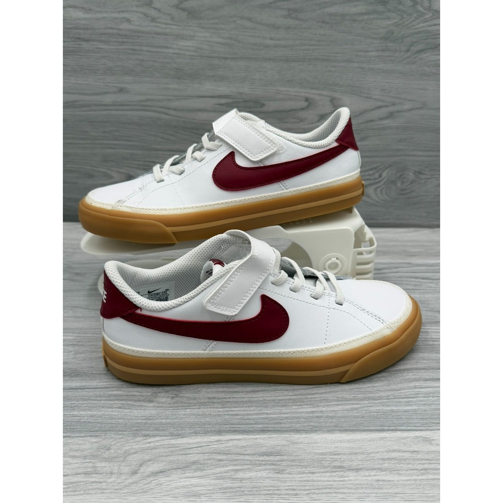 Nike Kids Court Borough Low Recraft PS Youth Size 1.5 DV5457-126 White Red